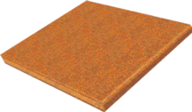 Резиновая плитка 500x500x45 мм, оранжевая