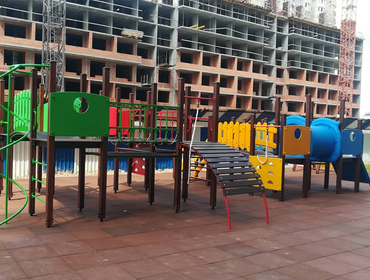 резиновая плитка для детских площадок Rubblex Active купить в Москве 