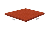 Rubblex Standart 1000x1000x20 мм резиновое покрытие, красное