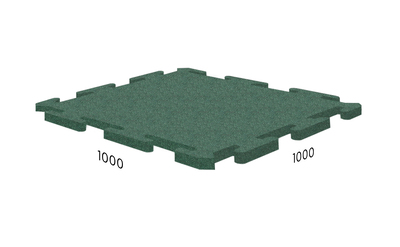 Плитка Ласточкин хвост, 1000х1000х30 мм, зеленая
