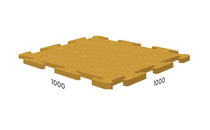 Плитка Ласточкин хвост, 1000х1000х30 мм, желтая