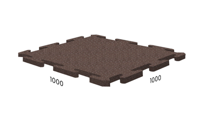 Плитка Ласточкин хвост, 1000х1000х25 мм, коричневая