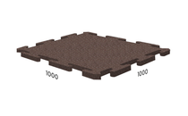 Rubblex Standart Puzzle, 1000х1000х25 мм, коричневая
