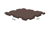 Плитка Ласточкин хвост, 1000х1000х30 мм, коричневая