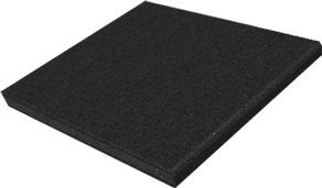 Резиновая плитка 500x500x10 мм, черная