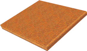 Резиновая плитка 500x500x10 мм, оранжевая