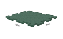 Rubblex Sport Puzzle 1000x1000x10 мм резиновое покрытие, зеленое
