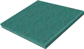 Резиновая плитка 500х500х40 мм, зеленая