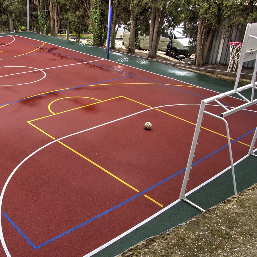 резиновое покрытие для баскетбольной площадки